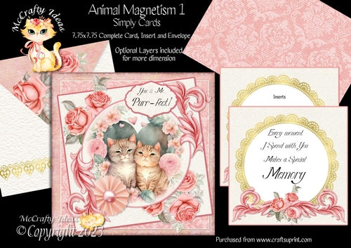 Animal Magnetism 1  7.75x7.75 Simply Cards 