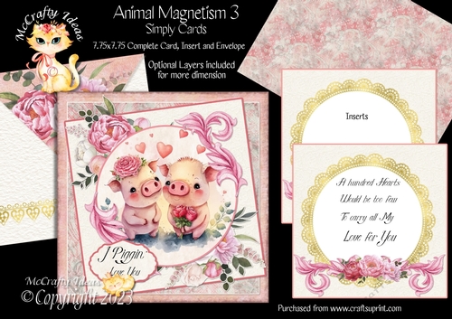 Animal Magnetism 3  7.75x7.75 Simply Cards 