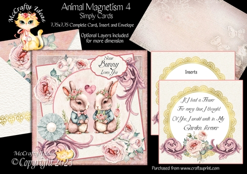 Animal Magnetism 4  7.75x7.75 Simply Cards 