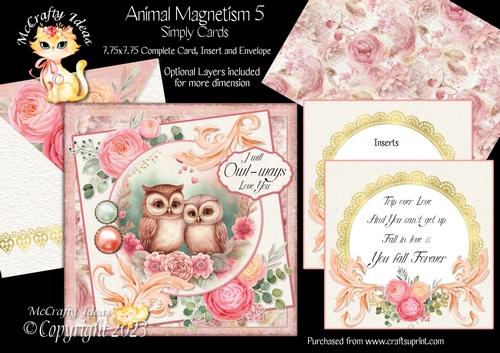 Animal Magnetism 5  7.75x7.75 Simply Cards 