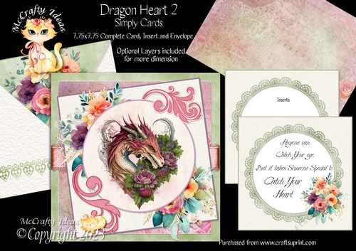 Dragon Heart 2  7.75x7.75 Simply Cards 