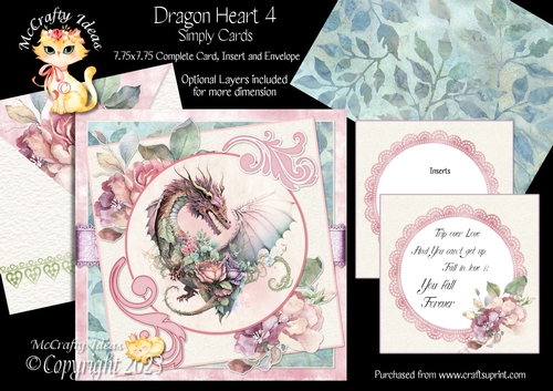 Dragon Heart 4  7.75x7.75 Simply Cards 