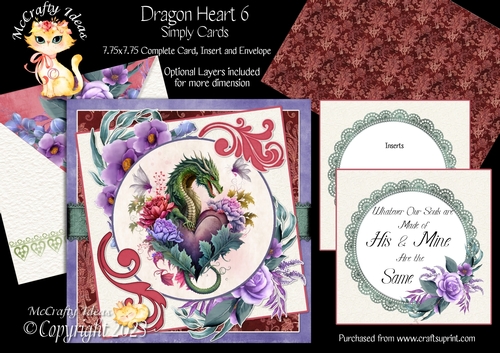 Dragon Heart 6  7.75x7.75 Simply Cards 
