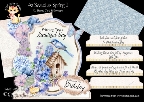 As Sweet As Spring 1 XL Shaped Card Kit