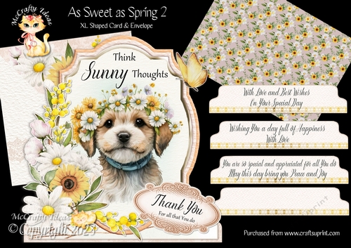 As Sweet As Spring 2 XL Shaped Card Kit