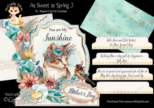As Sweet As Spring 3 XL Shaped Card Kit