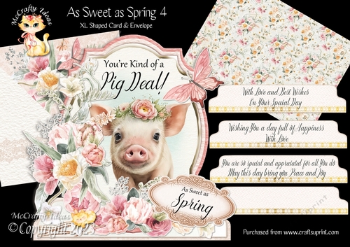 As Sweet As Spring 4 XL Shaped Card Kit