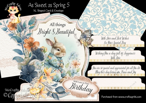 As Sweet As Spring 5 XL Shaped Card Kit
