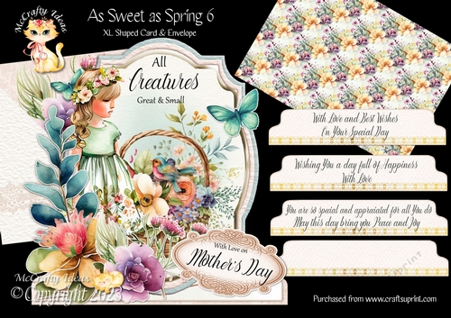 As Sweet As Spring 6 XL Shaped Card Kit