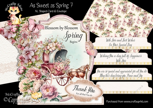 As Sweet As Spring 7 XL Shaped Card Kit
