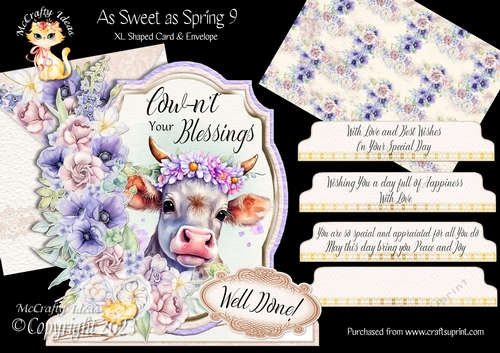 As Sweet As Spring 9 XL Shaped Card Kit