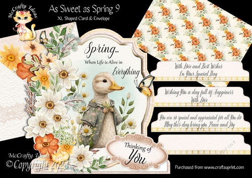 As Sweet As Spring 10 XL Shaped Card Kit