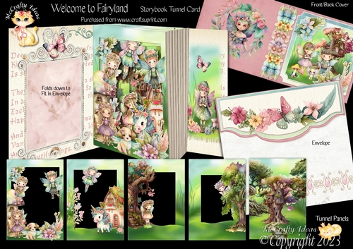 Welcome to Fairyland Storybook Tunnel Card