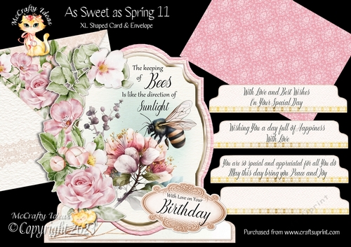 As Sweet As Spring 11 XL Shaped Card Kit