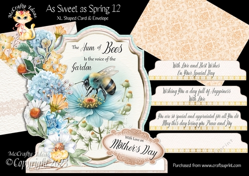 As Sweet As Spring 12 XL Shaped Card Kit