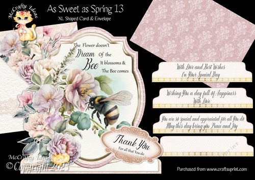 As Sweet As Spring 13 XL Shaped Card Kit