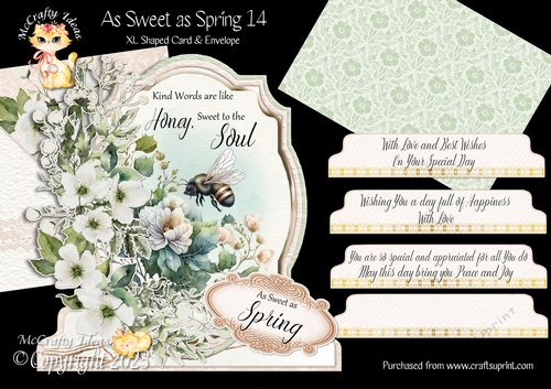 As Sweet As Spring 14 XL Shaped Card Kit