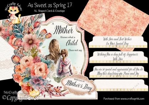 As Sweet As Spring 17 XL Shaped Card Kit