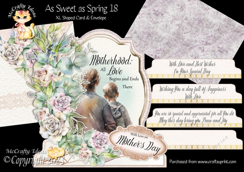 As Sweet As Spring 18 XL Shaped Card Kit