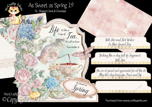 As Sweet As Spring 19 XL Shaped Card Kit