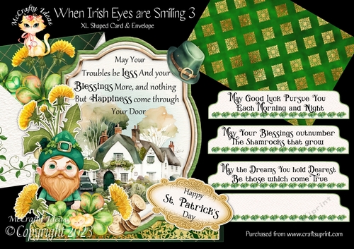When Irish Eyes are Smiling 3 XL Shaped Card Kit
