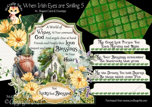 When Irish Eyes are Smiling 5 XL Shaped Card Kit