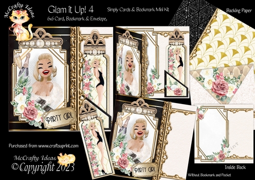 Glam it Up 4 Simply Cards & Bookmark Mini Kit