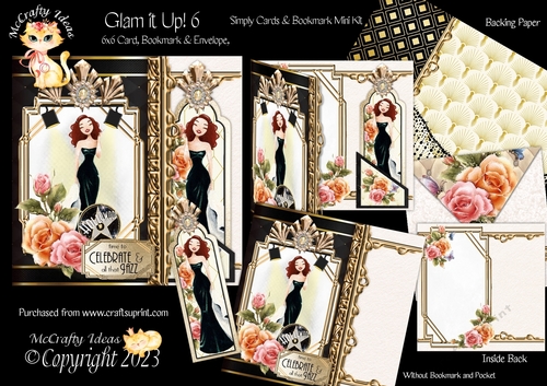 Glam it Up 6 Simply Cards & Bookmark Mini Kit