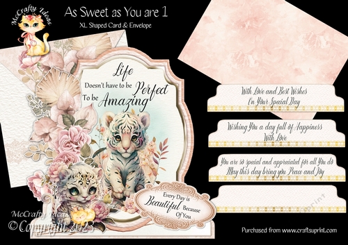 As Sweet as You are 1 XL Shaped Card Kit