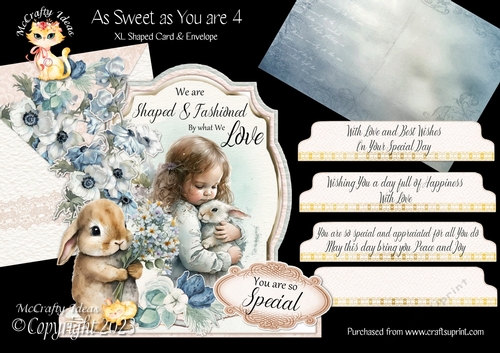 As Sweet as You are 4 XL Shaped Card Kit