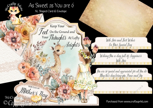 As Sweet as You are 6 XL Shaped Card Kit