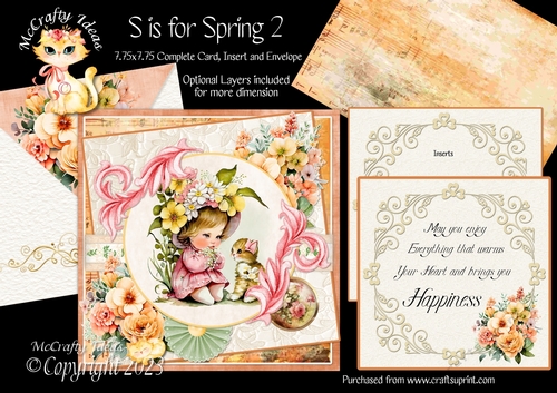 S is for Spring 2  7.75x7.75 Simply Cards 