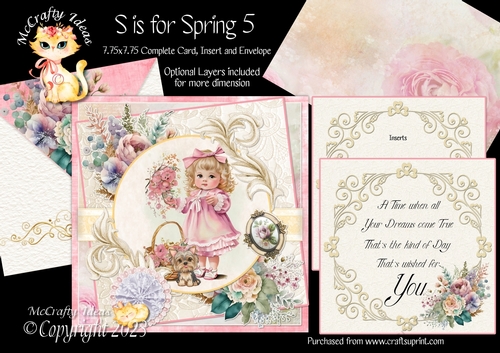 S is for Spring 5  7.75x7.75 Simply Cards 
