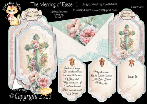 The Meaning of Easter 1 - Upright Z-fold Tag Card Mini Kit