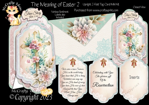 The Meaning of Easter 2 - Upright Z-fold Tag Card Mini Kit