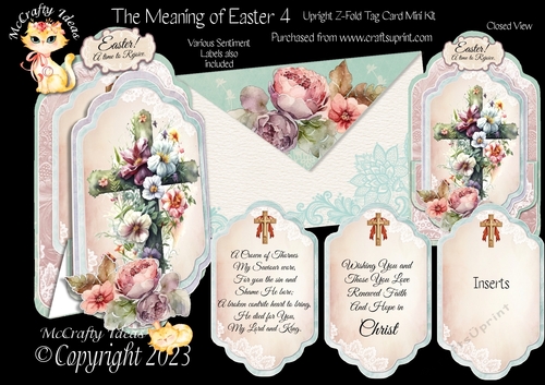 The Meaning of Easter 4 - Upright Z-fold Tag Card Mini Kit