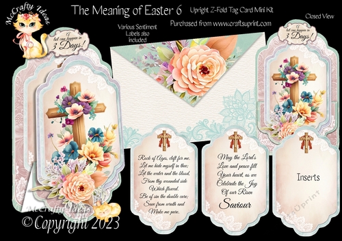 The Meaning of Easter 6 - Upright Z-fold Tag Card Mini Kit