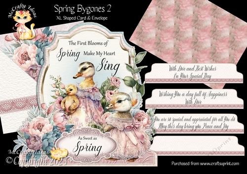 Spring Bygones 2 XL Shaped Card Kit