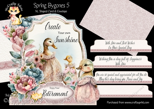 Spring Bygones 5 XL Shaped Card Kit