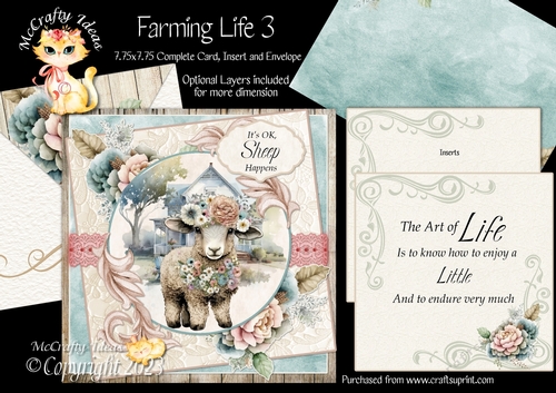 Farming Life 3  7.75x7.75 Simply Cards 