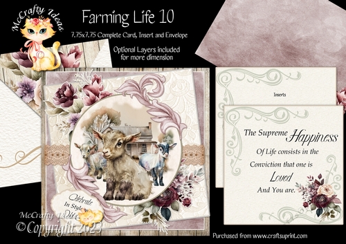 Farming Life 10  7.75x7.75 Simply Cards 
