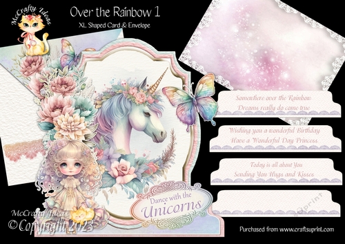 Over the Rainbow 1 XL Shaped Card Kit