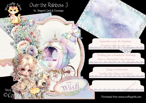 Over the Rainbow 3 XL Shaped Card Kit