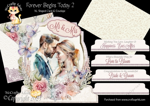 Forever Begins Today 2 XL Shaped Card Kit