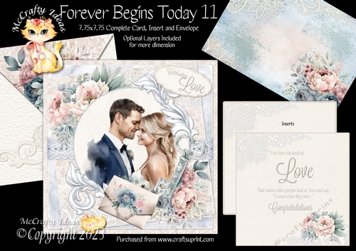 Forever Begins Today 11  7.75x7.75 Simply Cards 