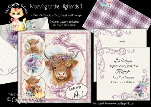 Mooving to the Highlands 1  7.75x7.75 Simply Cards 