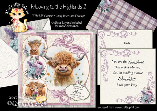 Mooving to the Highlands 2  7.75x7.75 Simply Cards 