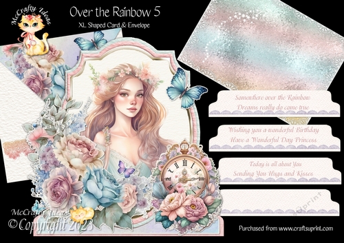 Over the Rainbow 5 XL Shaped Card Kit
