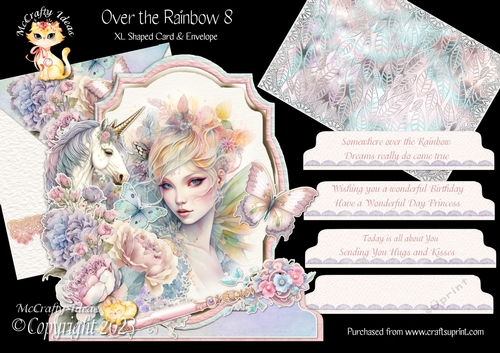 Over the Rainbow 8 XL Shaped Card Kit