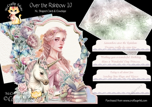 Over the Rainbow 10 XL Shaped Card Kit